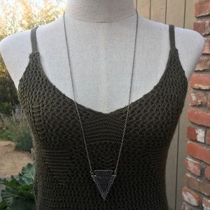 Long Silver Necklace